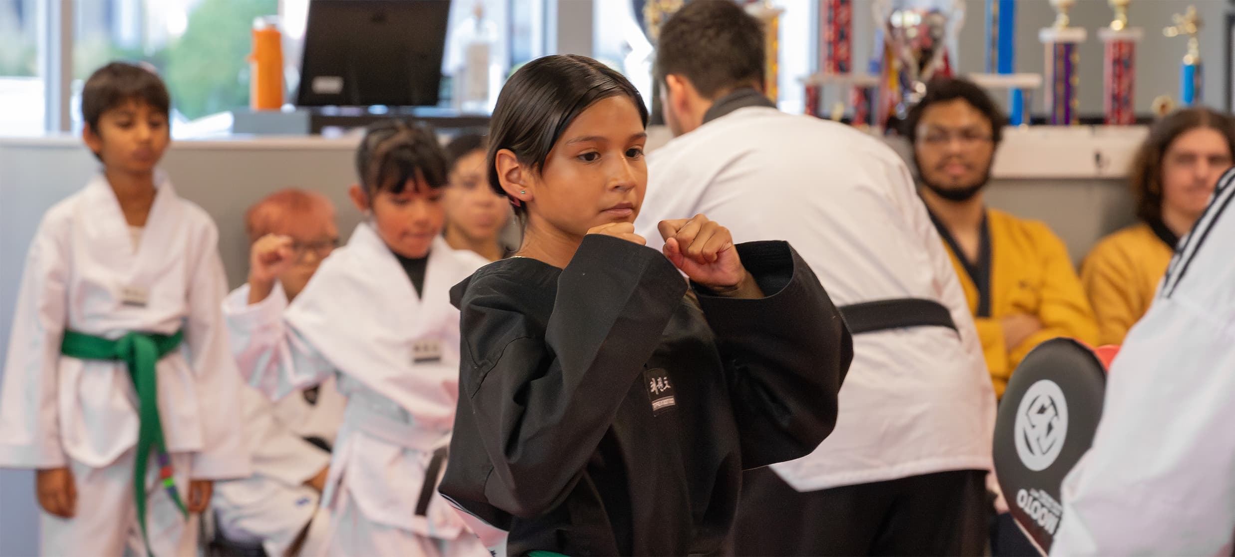 A teenager Sundo student in fighting stance